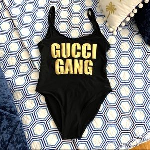 NWOT GUCCI GANG black one piece